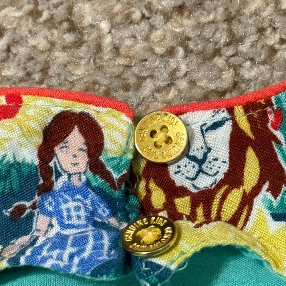 Girls' Wizard of Oz Print Dress - Teal & Yellow, 4t , adorable - Picture 5 of 6